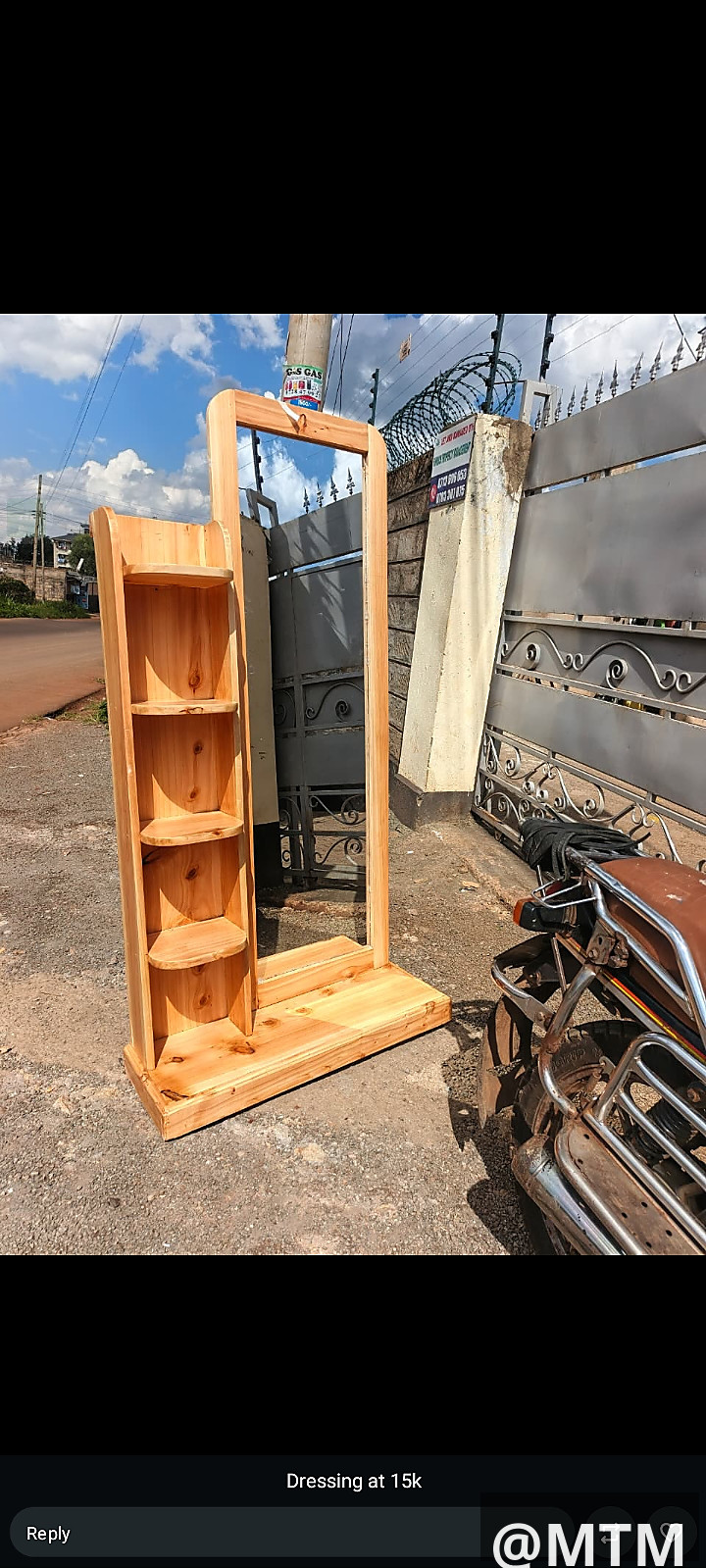 solid wood dressing mirror 