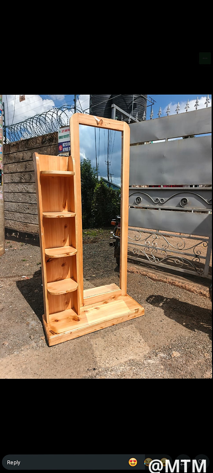 solid wood dressing mirror 