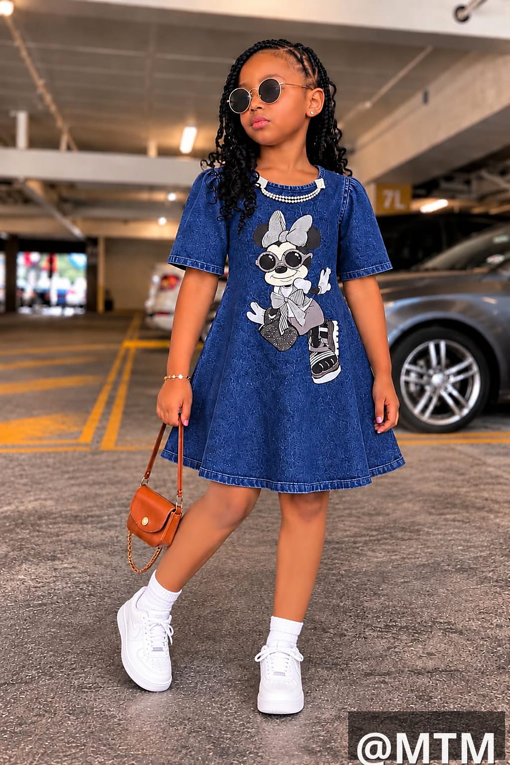 Classy shift denim dress