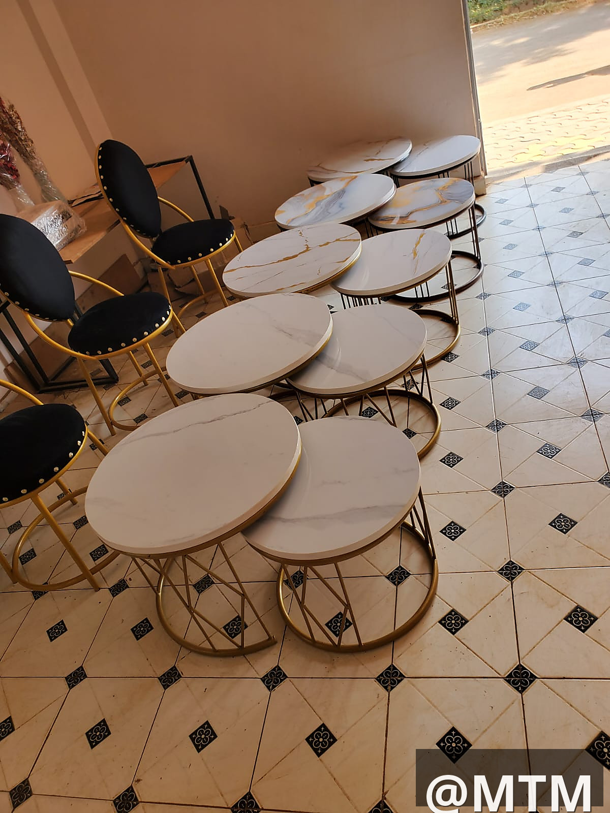 marble nesting tables