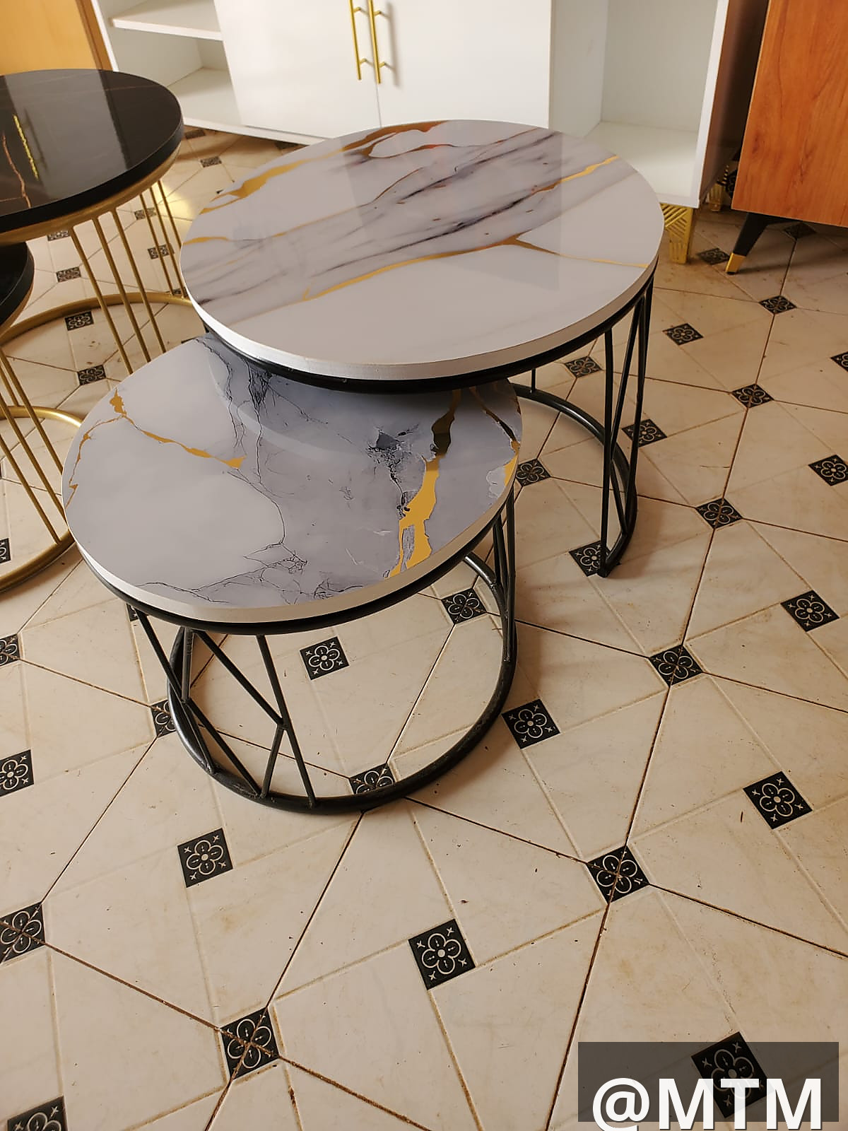 marble nesting tables