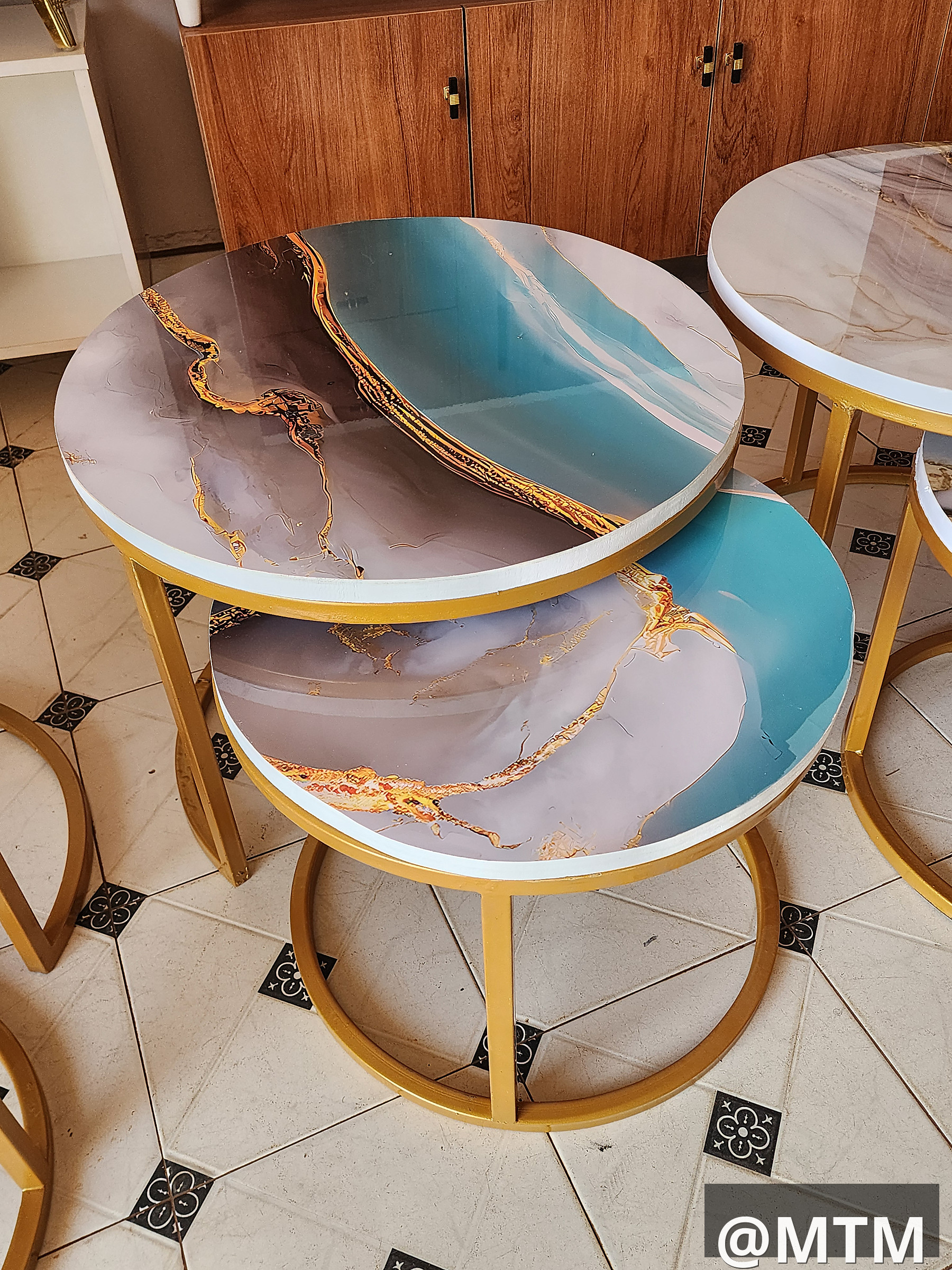 marble nesting tables