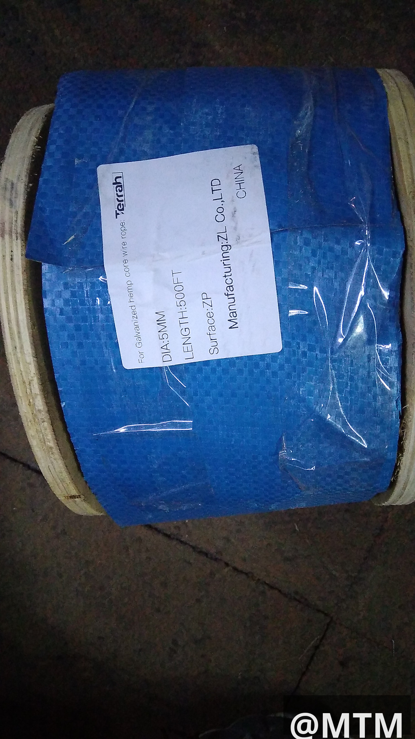 Galvanized, steelcore wirerope