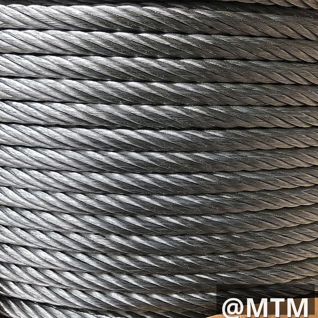 Galvanized, steelcore wirerope