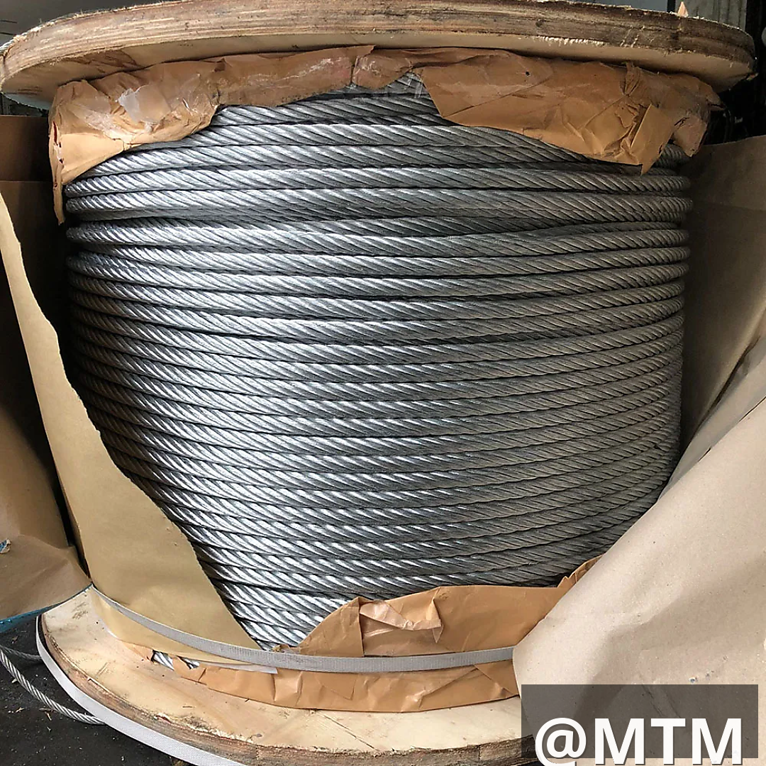 Galvanized, steelcore wirerope