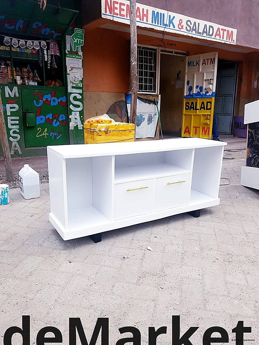 white TV stand 