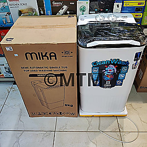 Mika Washing Machine Top Load Single Tub 6Kg