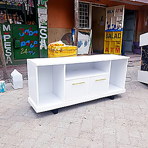 white TV stand 