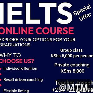 English, IELTS, OET, TOEFL, GRE and PTE online